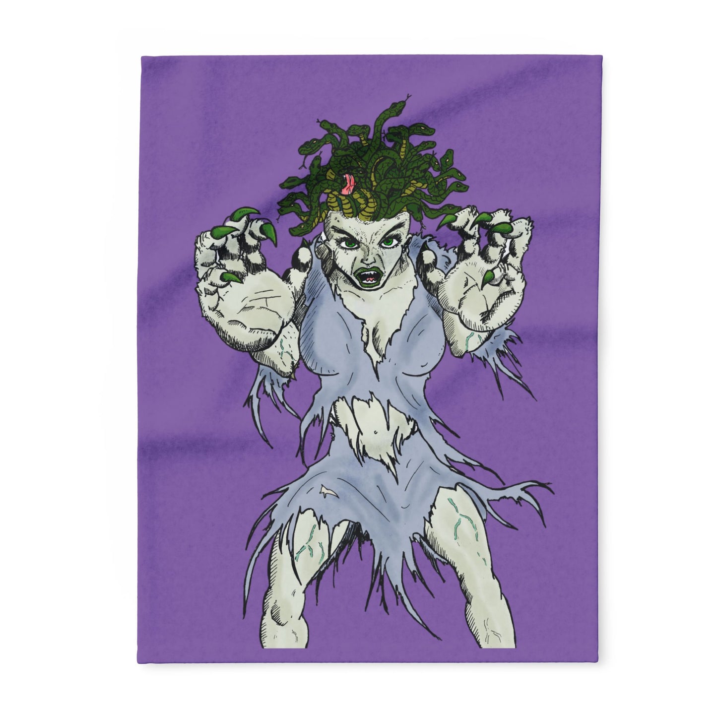 Medusa Assailing Arctic Fleece Blanket