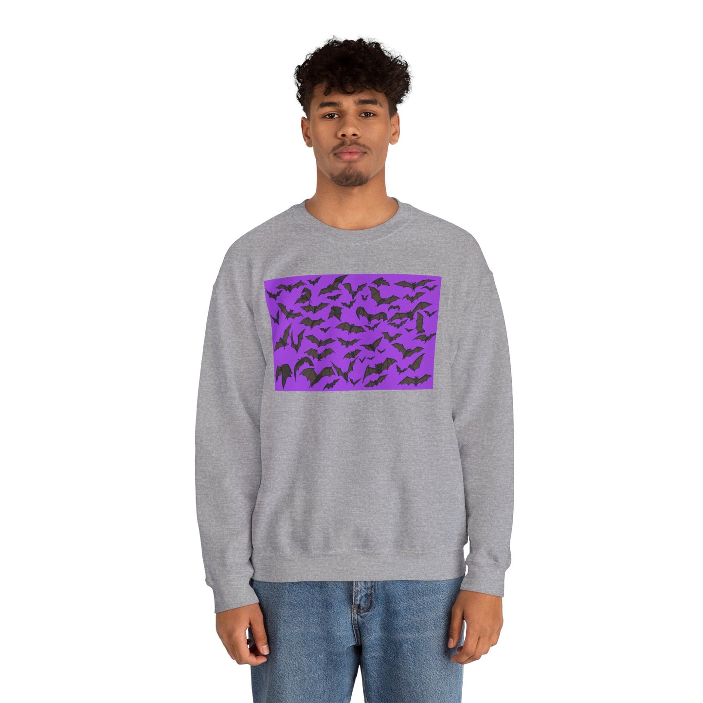 Spooky Bat Crewneck Sweatshirt for Halloween