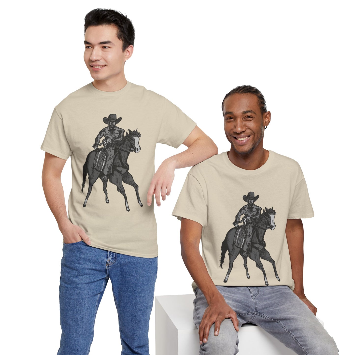 Cowboy on Horseback T‑Shirt — Vintage Western Rodeo Tee