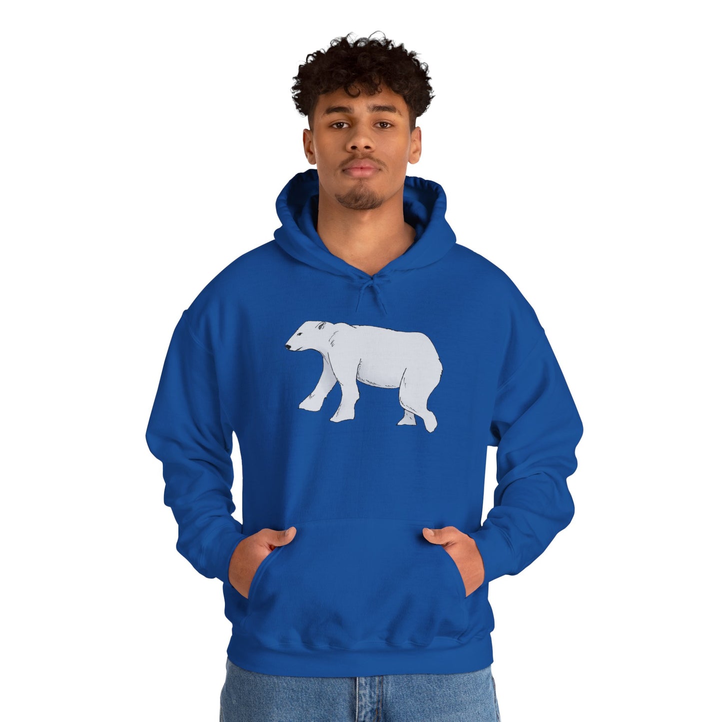 Cozy Polar Bear Hoodie - Warm Winter Fashion, Unisex Sweatshirt, Gift for Animal Lovers, Perfect for Cold Days, Cute Outdoor Wear