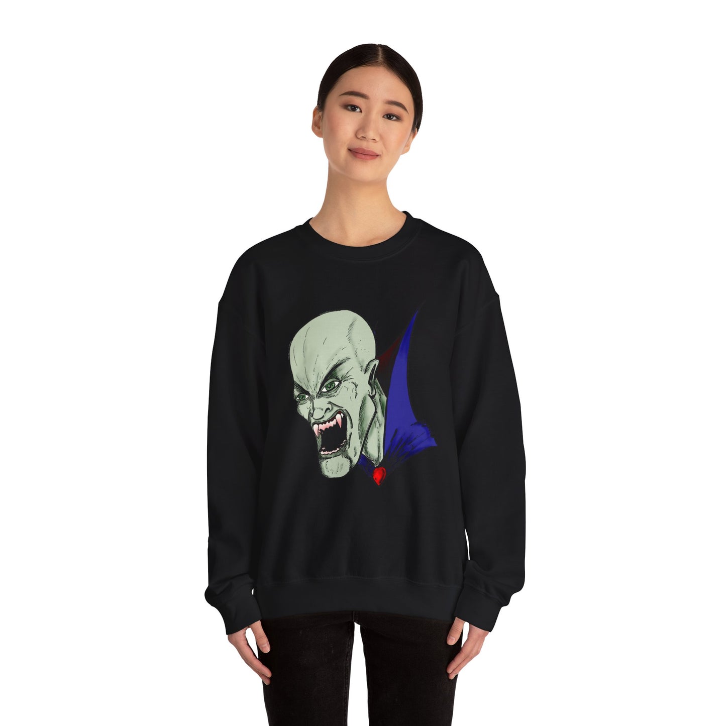 Vampire Graphic Sweatshirt for Halloween