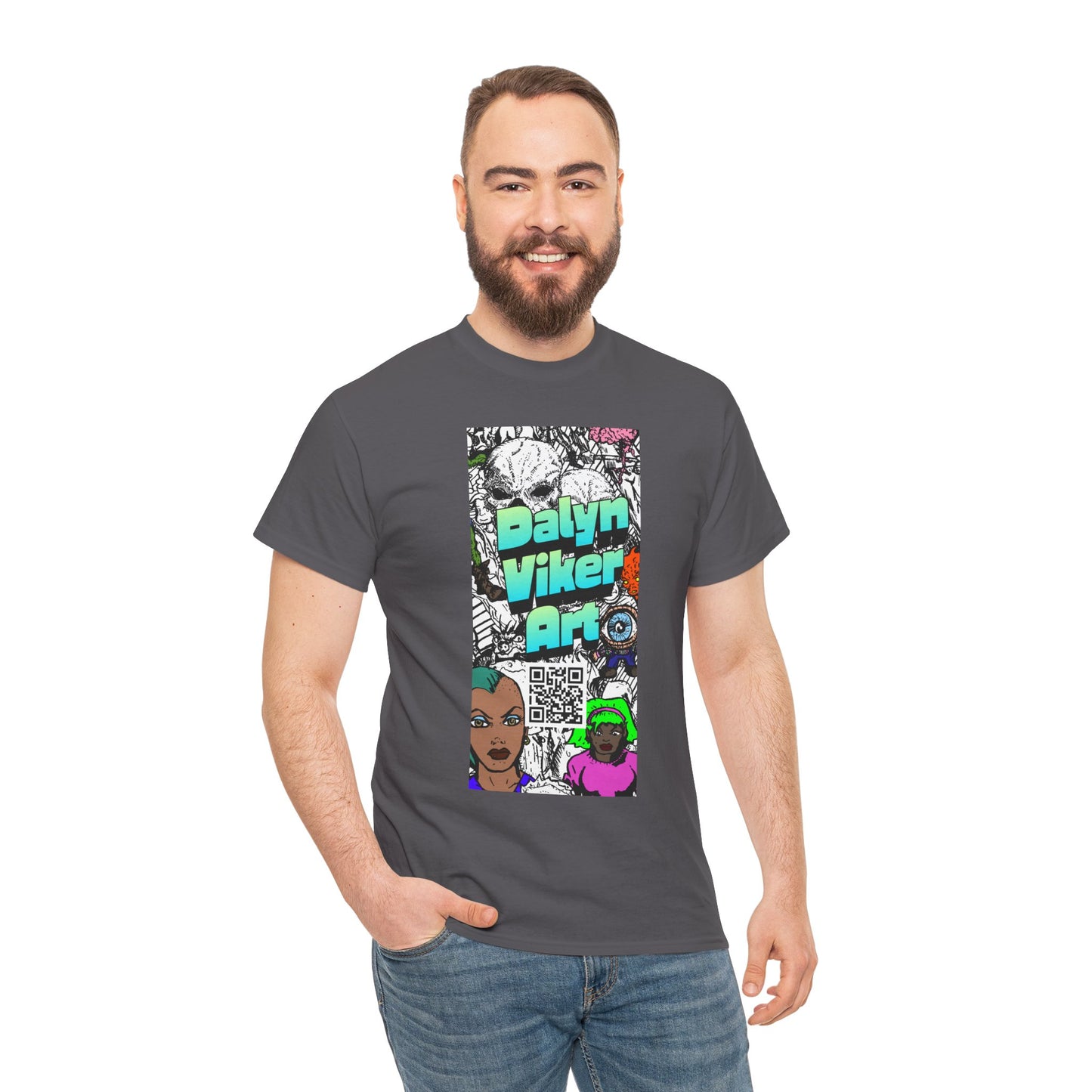 Graphic Art T-Shirt — "Dalyn Viker Art" Vertical Collage Tee