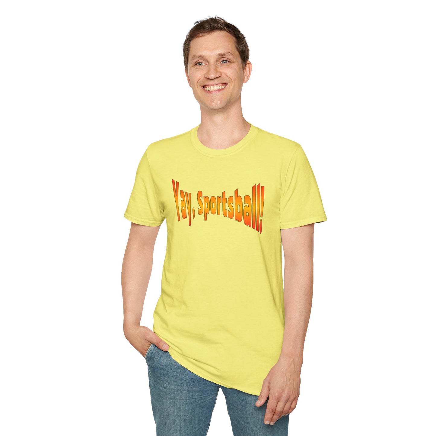 Yay, Sportsball!!!  Unisex Softstyle T-Shirt