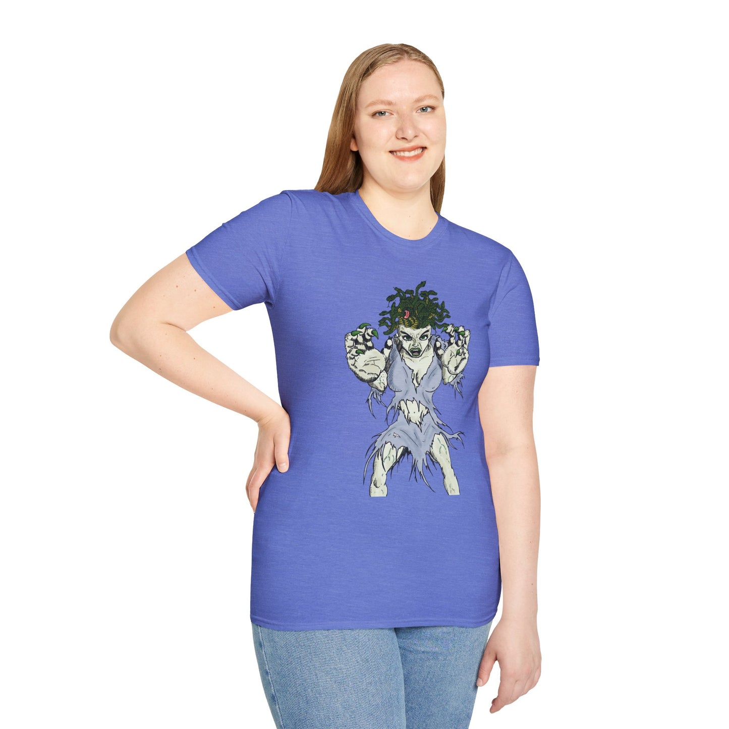 Medusa Assailing Unisex T-Shirt - Mythological Monster Dalyn Viker Art