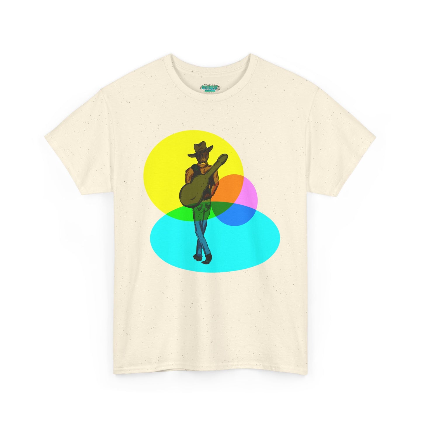 Cowboy Guitar Tee — Colorful Music T‑Shirt