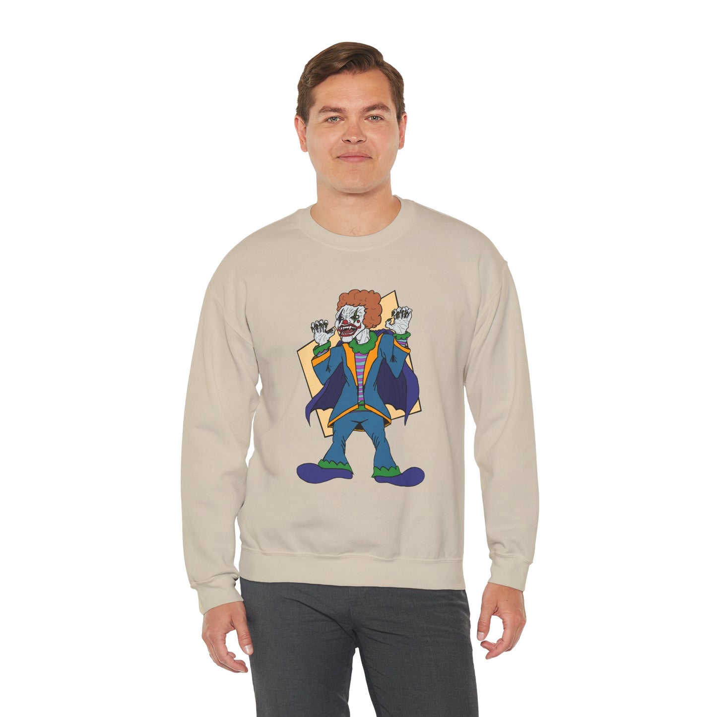 Vampire Clown Funny Horror-Inspired Unisex Crewneck Sweatshirt