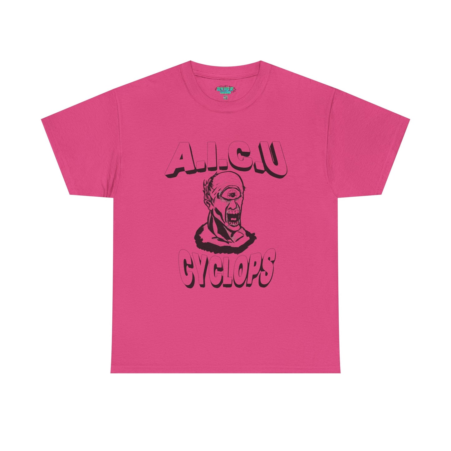 Graphic Unisex Tee - Fake AICU University Cyclops Mascot Mythology Shirt