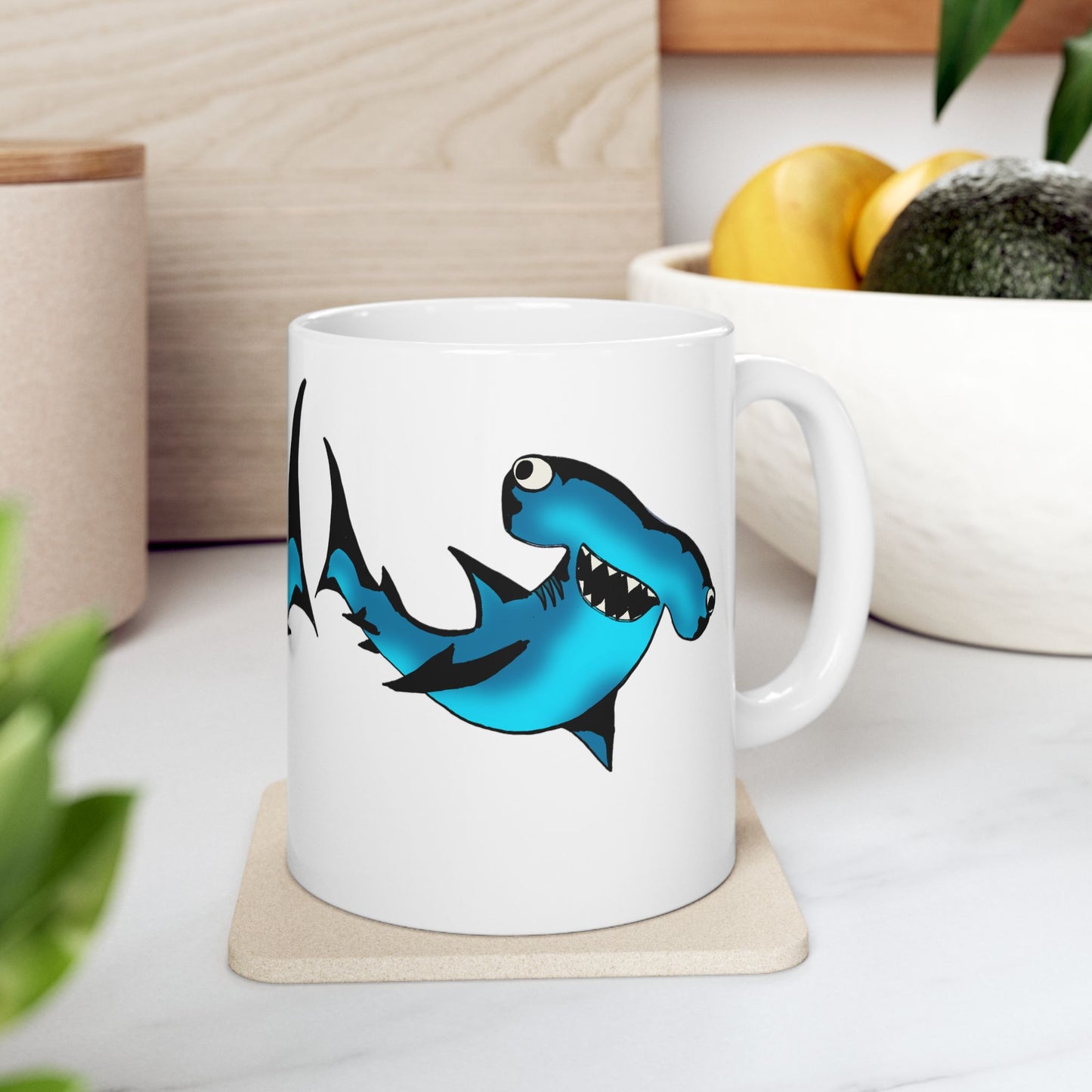 Cute Hammerhead Shark Ceramic Mug - Fun Gift for Animal Lovers