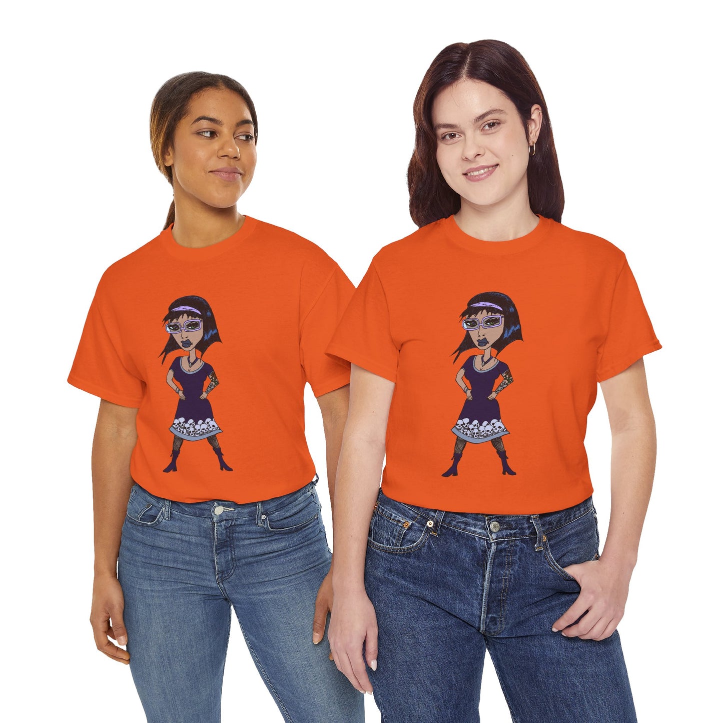 Gothic Doll T-Shirt — Retro Vampire Girl Graphic Tee