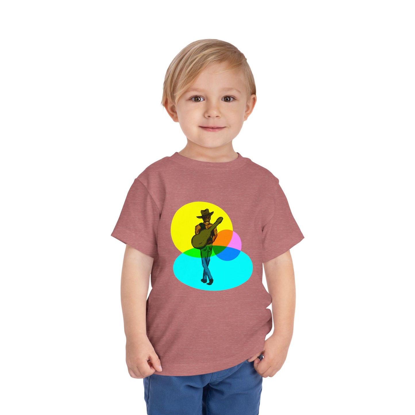 Toddler Tee — Colorful Cowboy Guitar Kids Shirt