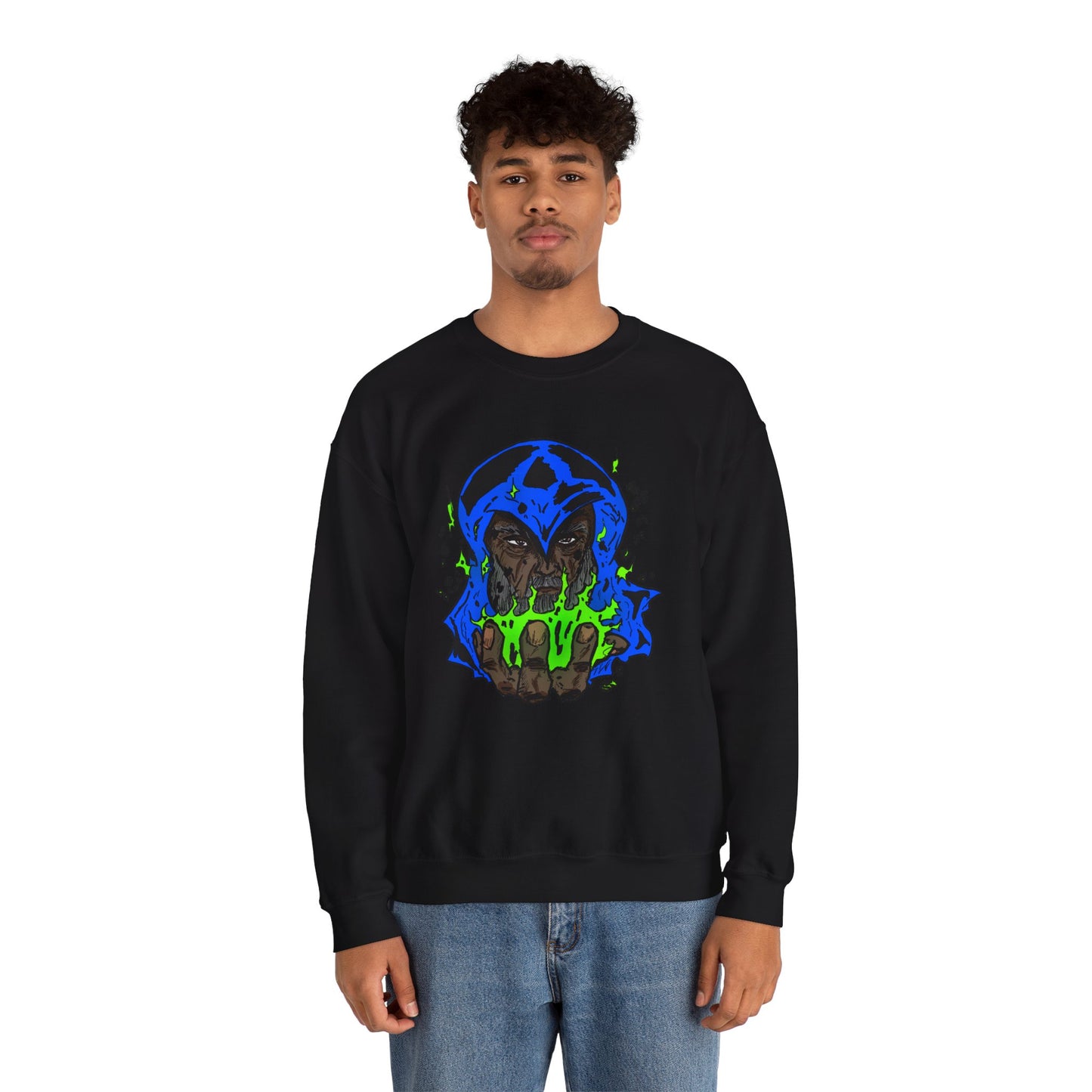 Cosmic Wizard Mystical Graphic Sweatshirt