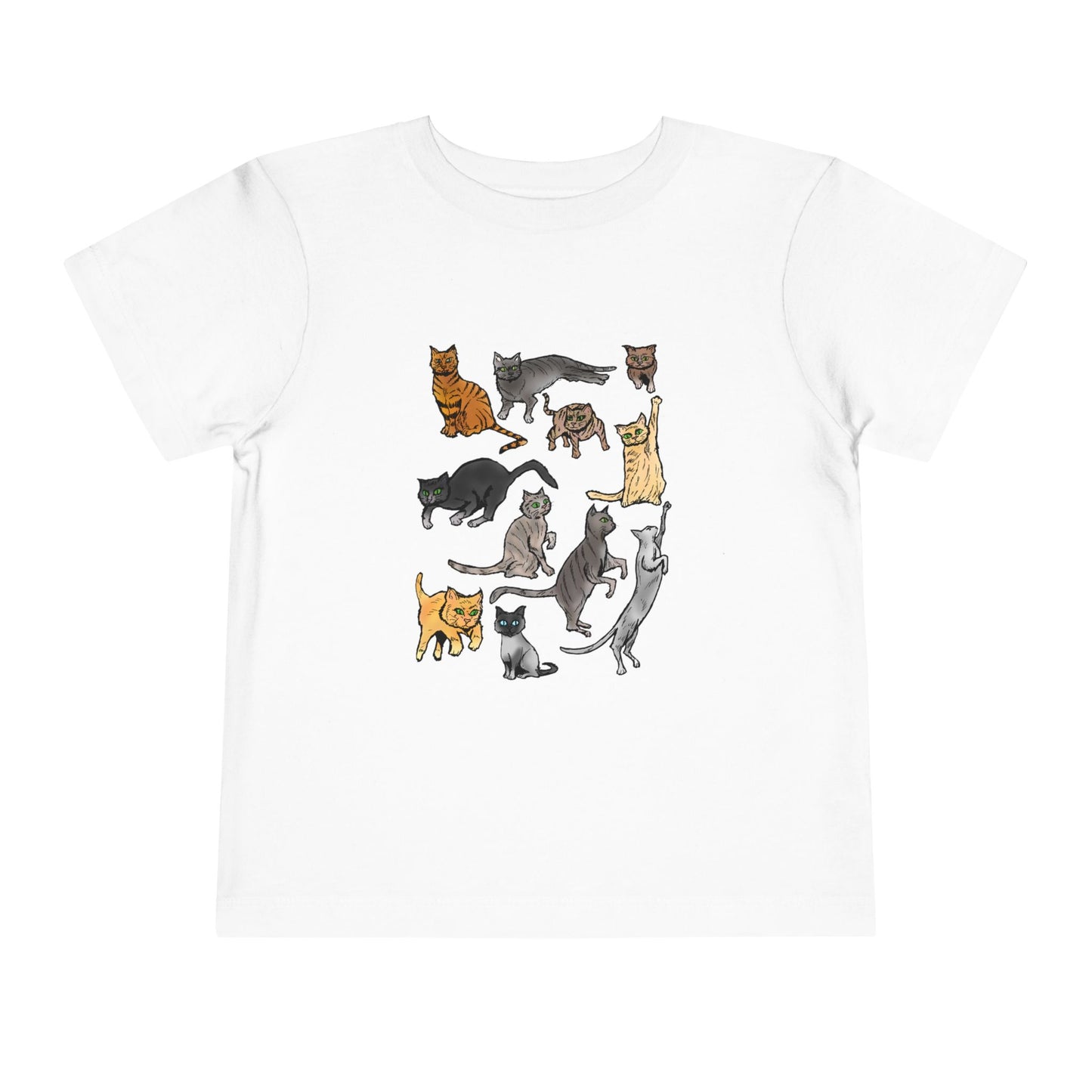 Toddler Tee — Playful Cat Pack Graphic Shirt for Kids