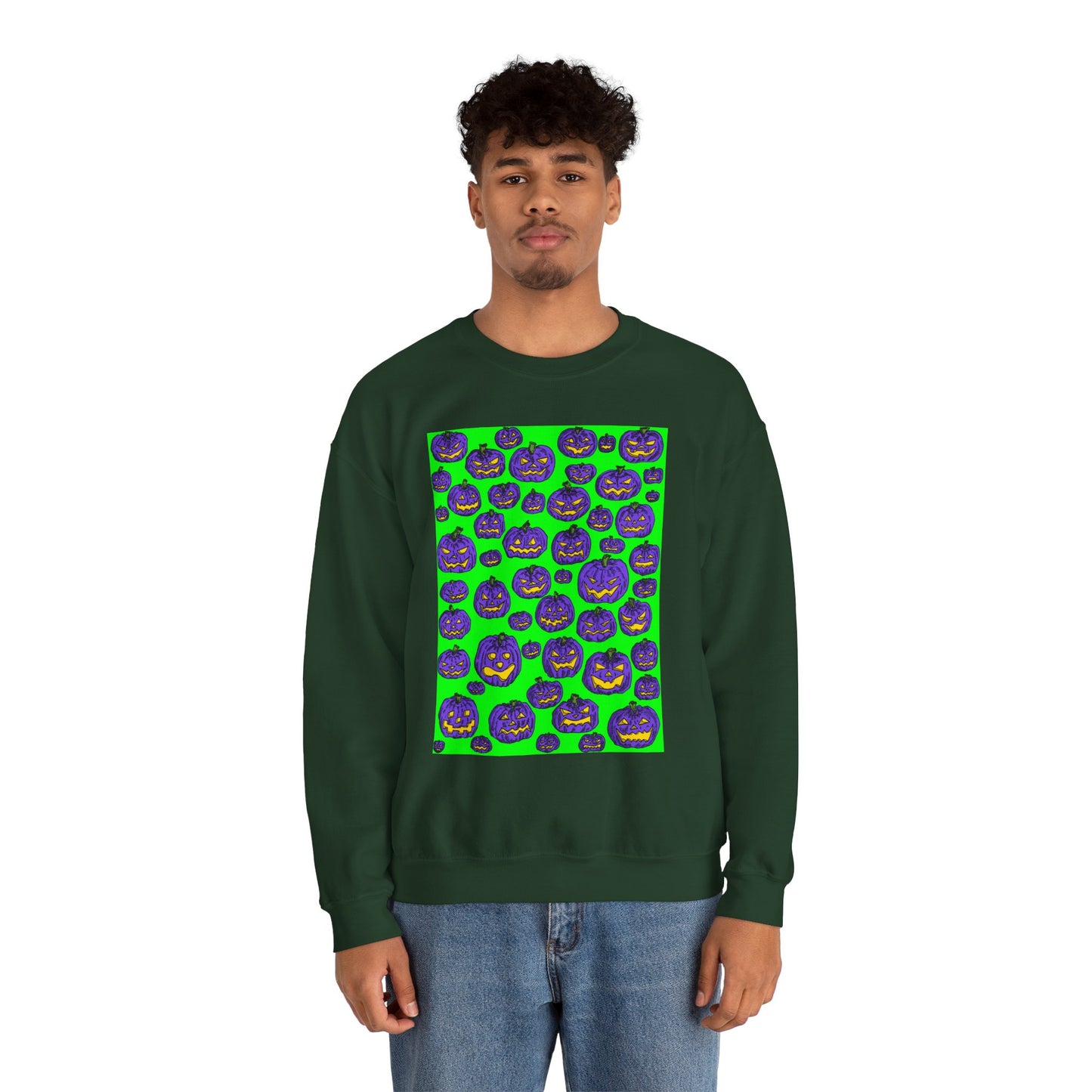 Halloween Pumpkin Crewneck Sweatshirt