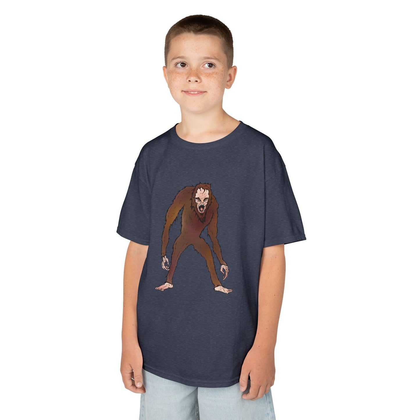 Kids Tee — Playful Sasquatch/Yeti Monster Graphic