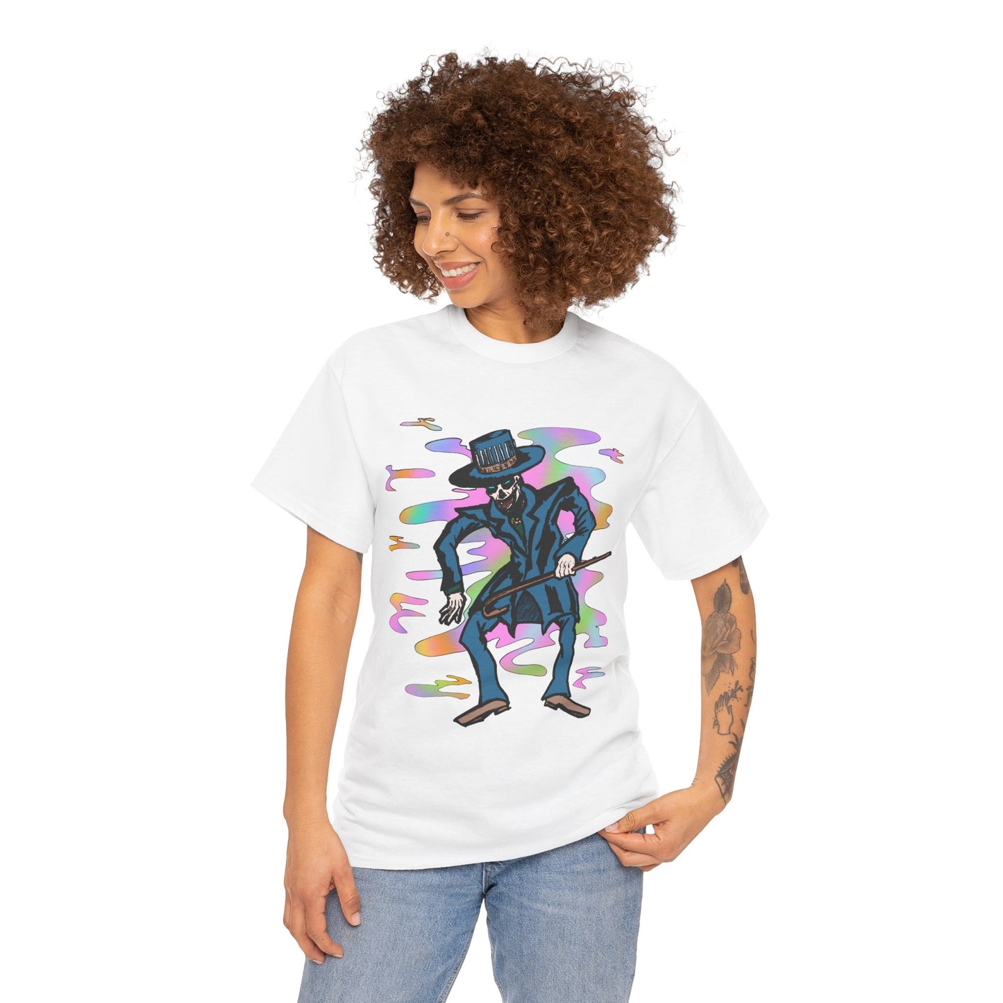 Voodoo Maniac Colorful Cartoon Magician Unisex Heavy Cotton Tee
