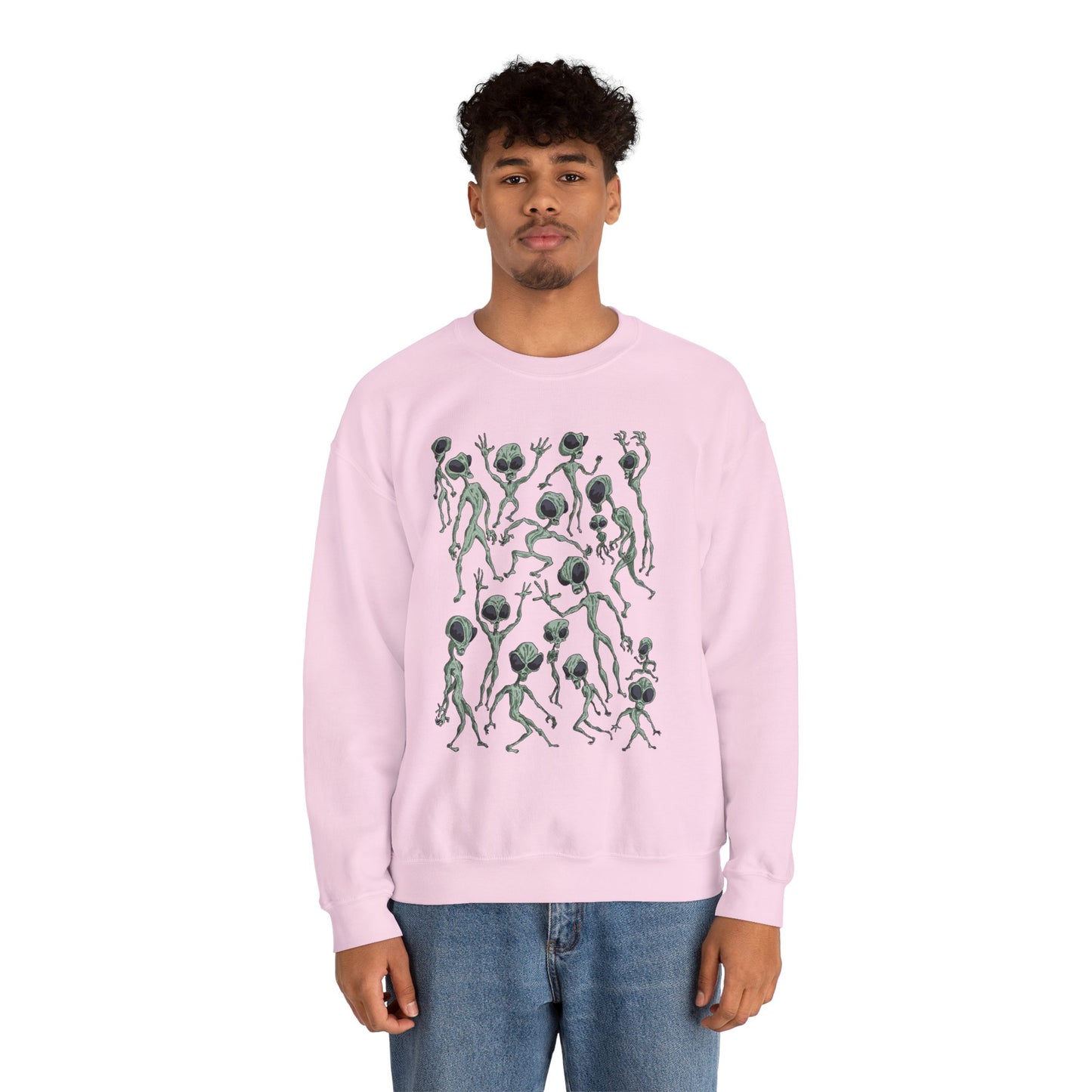 Alien Dance Party Crewneck Sweatshirt – Unisex Heavy Blend