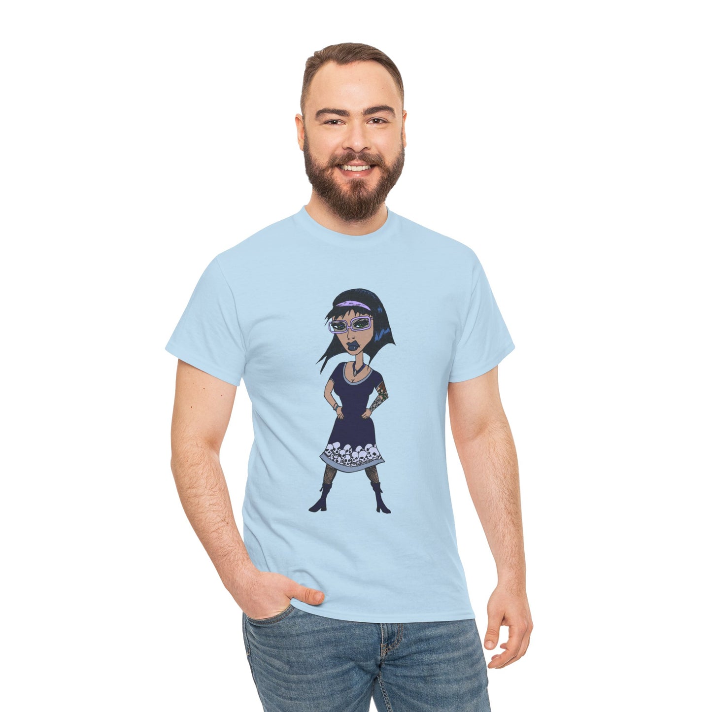 Gothic Doll T-Shirt — Retro Vampire Girl Graphic Tee