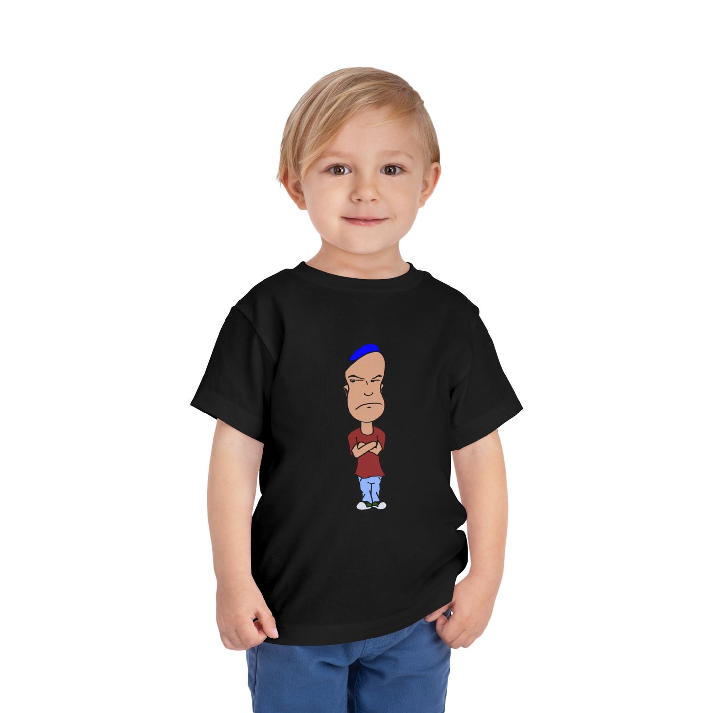 Smug Grumpy Kid Cartoon Toddler Tee