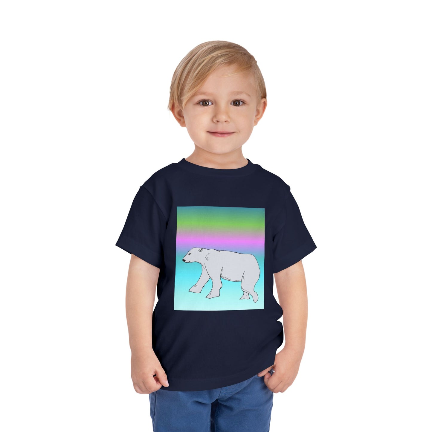 Toddler Tee — Pastel Polar Bear Graphic Shirt