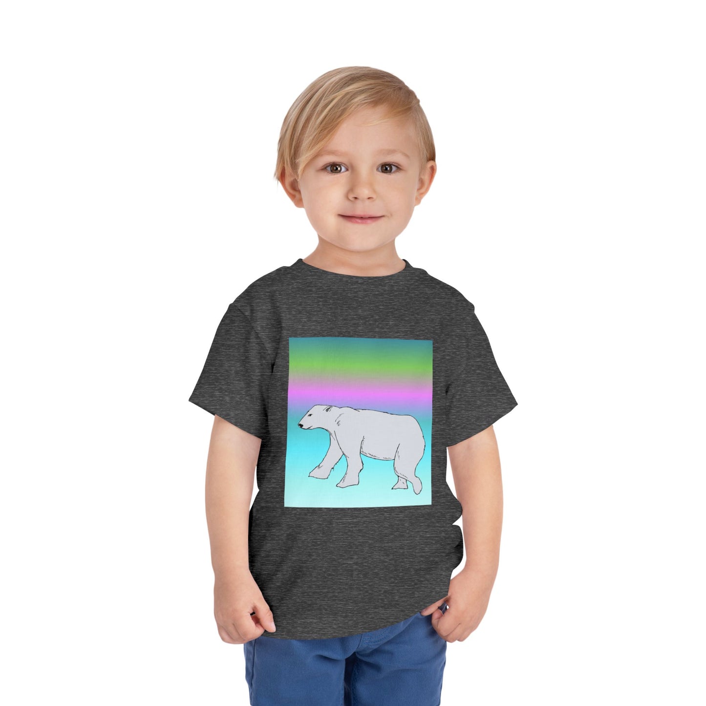 Toddler Tee — Pastel Polar Bear Graphic Shirt