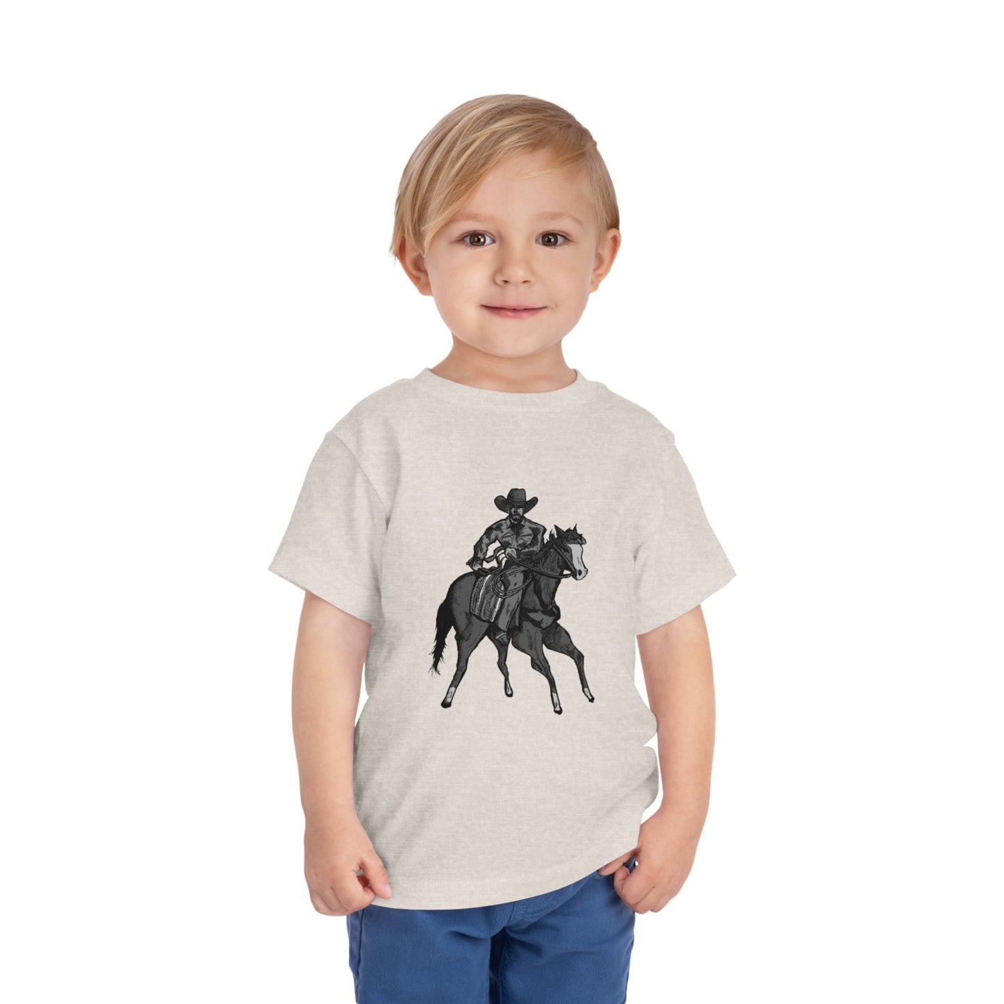 Toddler Western Cowboy Tee — Horseback Rider Graphic Shirt