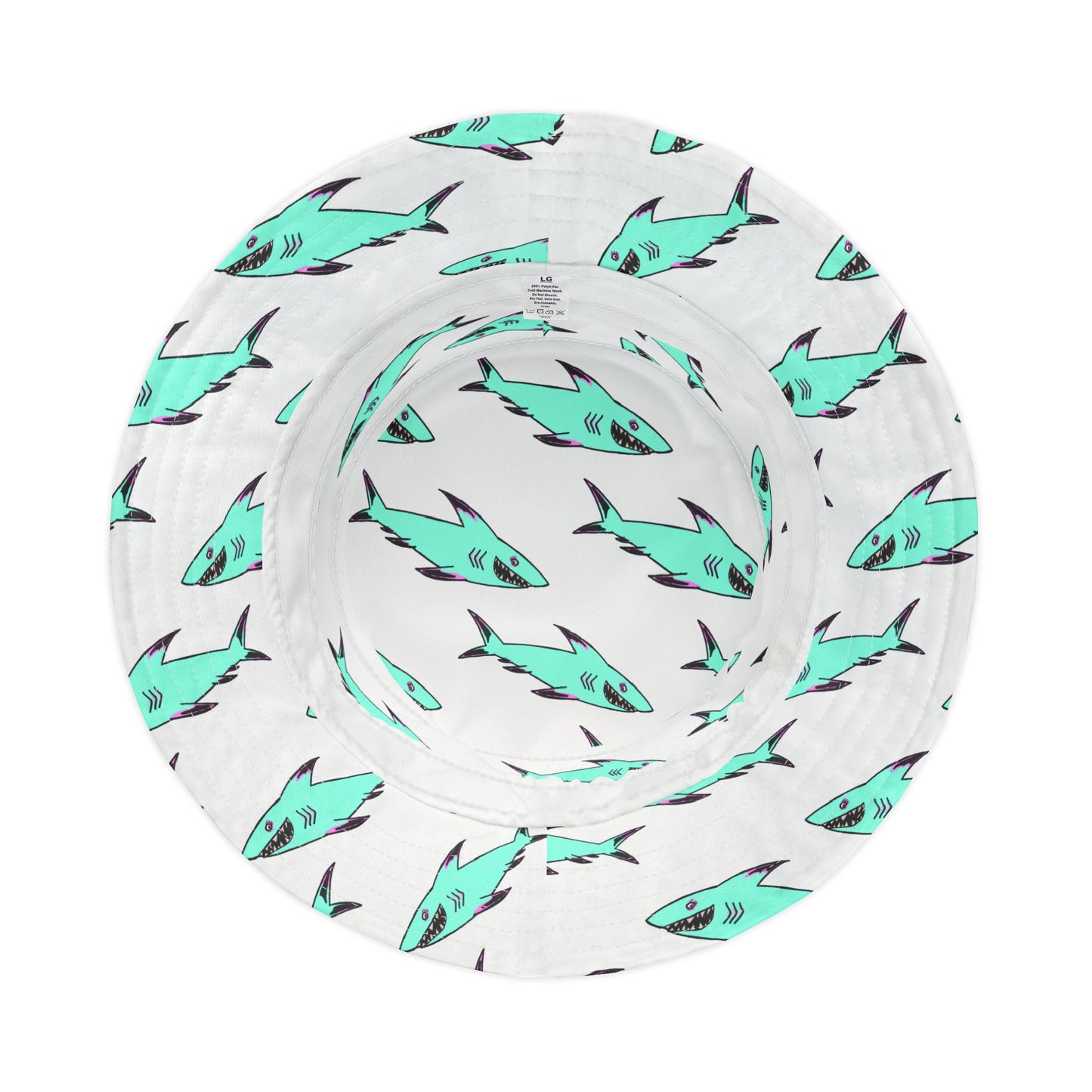 Shark Print Bucket Hat, Stylish Summer Accessory, Beach Wear, Perfect Gift for Ocean Lovers, Trendy Outdoor Hat
