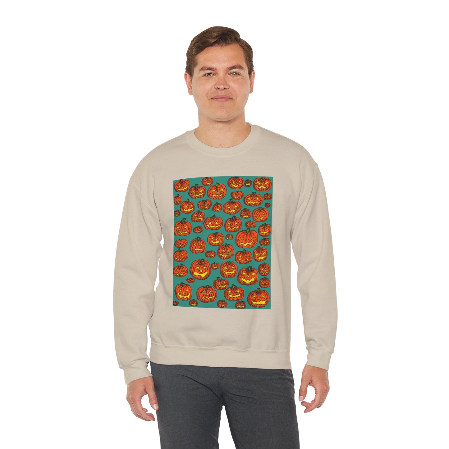 Halloween Pumpkin Crewneck Sweatshirt