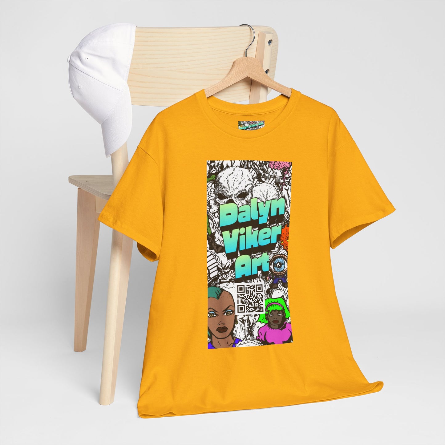Graphic Art T-Shirt — "Dalyn Viker Art" Vertical Collage Tee