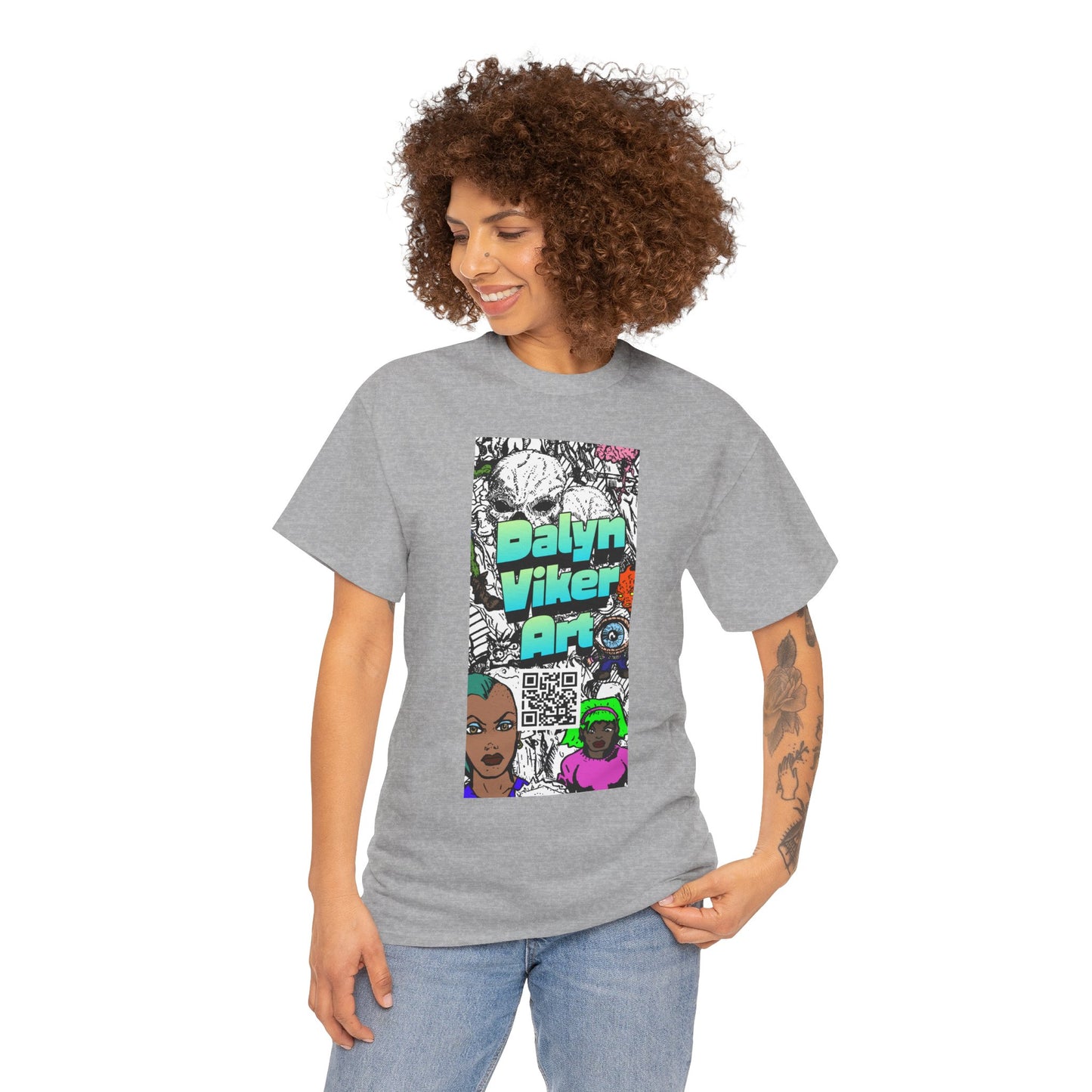 Graphic Art T-Shirt — "Dalyn Viker Art" Vertical Collage Tee