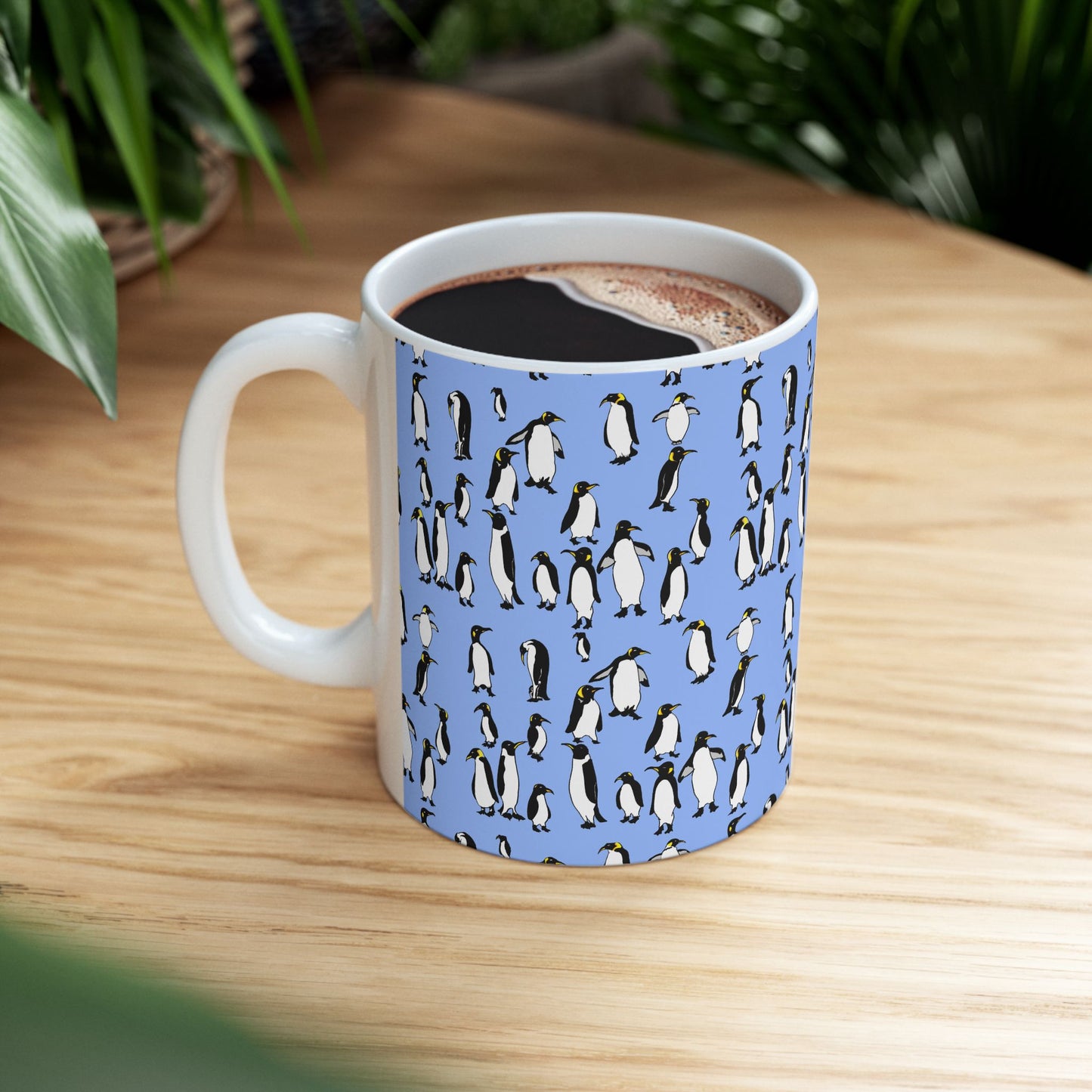 Rookery of Whimsical Penguins Ceramic Mug - Perfect for Coffee Lovers, Penguin Gifts, Cute Kitchen Decor, Unique Holiday Mug, Animal-Themed Drinkware