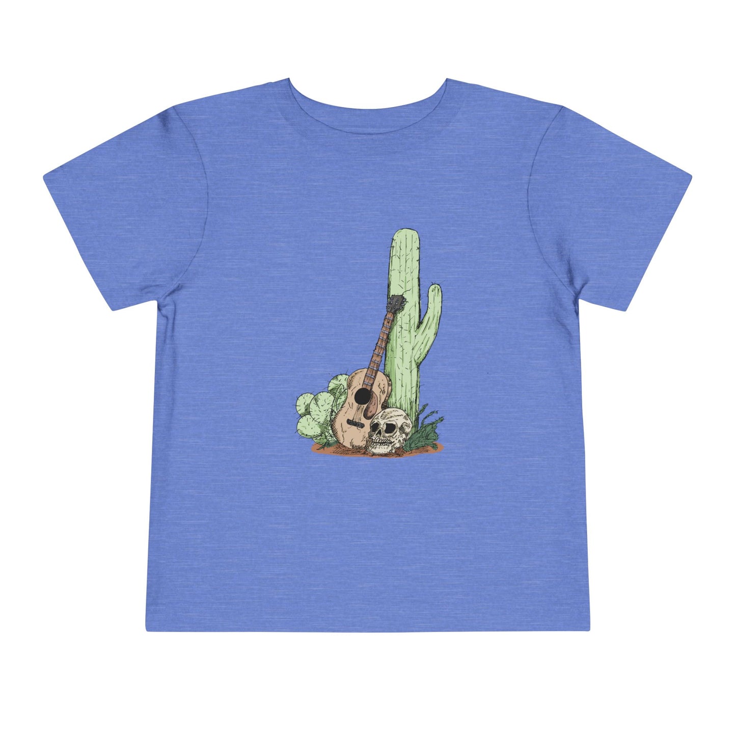 Toddler Tee — Desert Cactus with Guitar Graphic