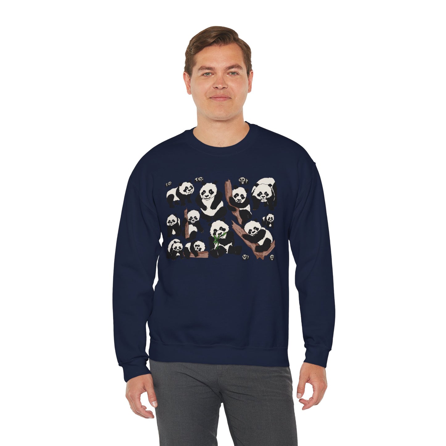 Cozy Panda Crewneck Sweatshirt - Soft Unisex Heavy Blend