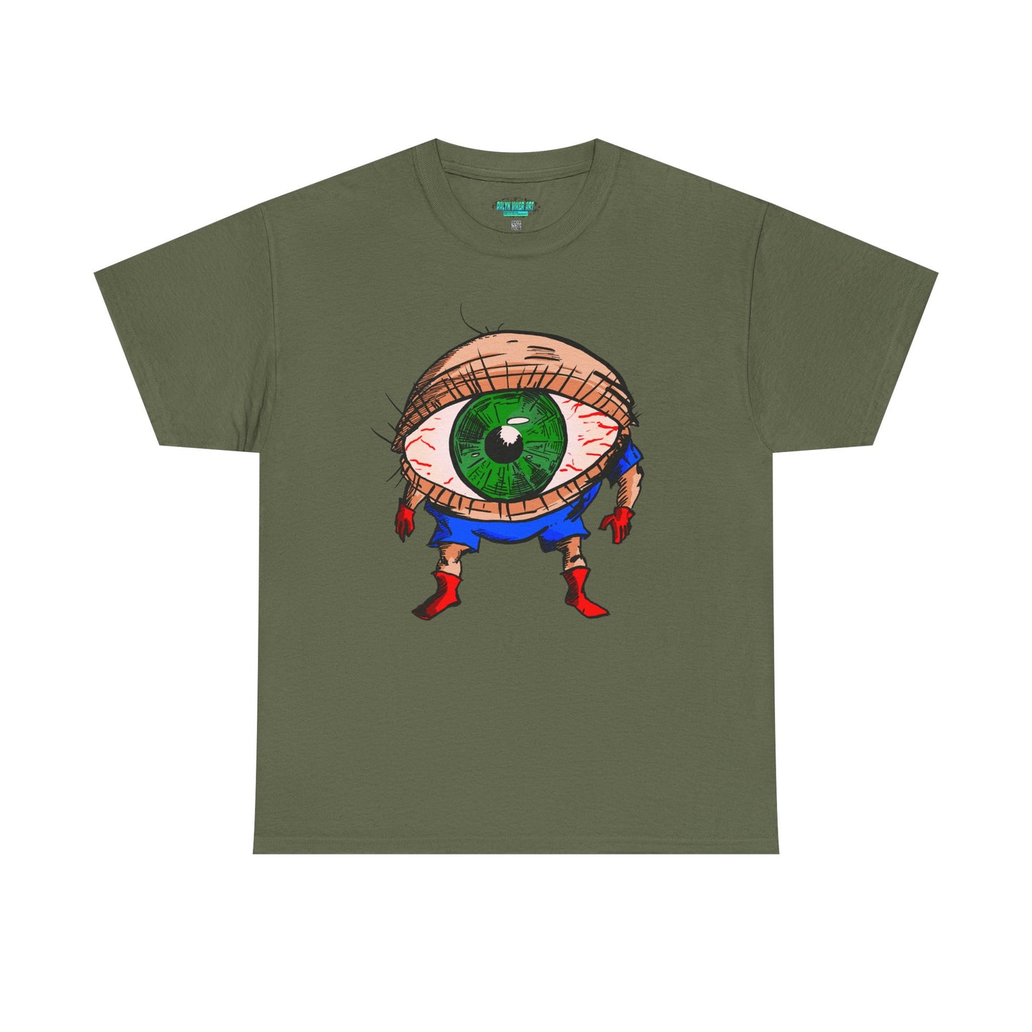 Terrif-EYE-ing - Whimsical Unisex Heavy Cotton Tee with Eye Design