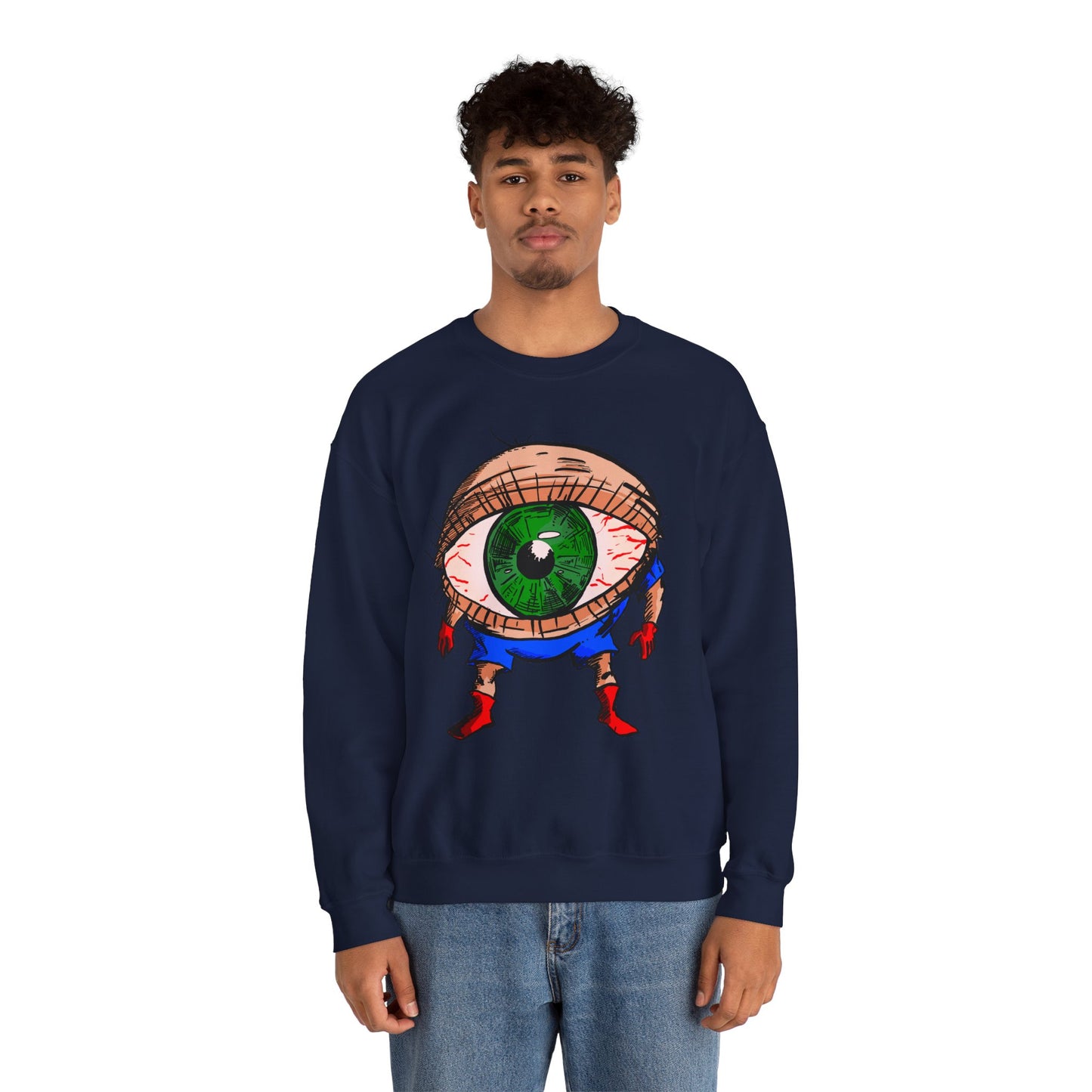 Terrif-EYE-ing Unique Cartoon Eye Sweatshirt - Unisex Heavy Blend™