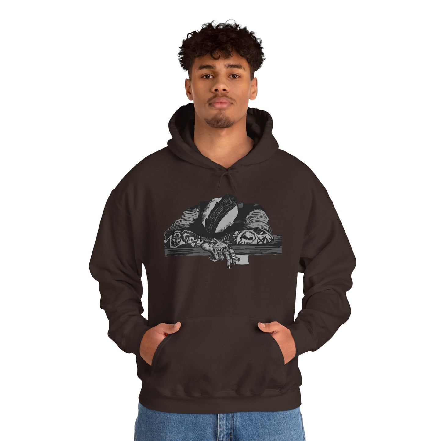 Punk and Done Unisex Hoodie with Artistic Design, Cozy Streetwear, Graphic Sweatshirt for Casual Vibes, Perfect Gift for Any Occasion