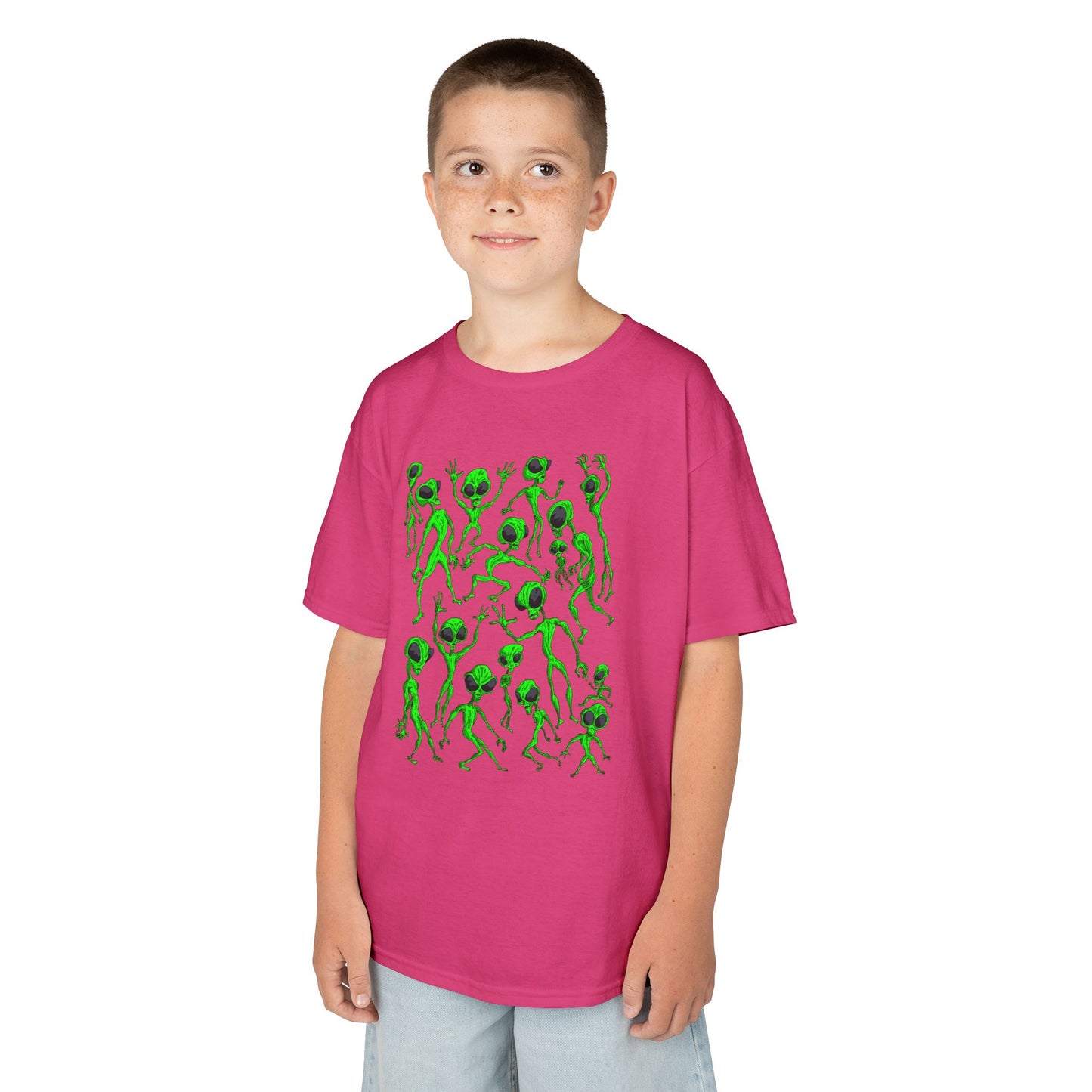 Kids Alien Dance Party T‑Shirt — Fun Green Alien Graphic Tee for Children