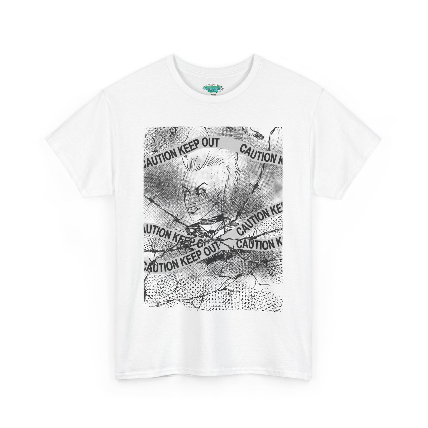 Caution Keep Out Graphic Tee, Unisex T-Shirt, Streetwear Style, Unique Gift, Casual Wear, Must-Have for Trendsetters