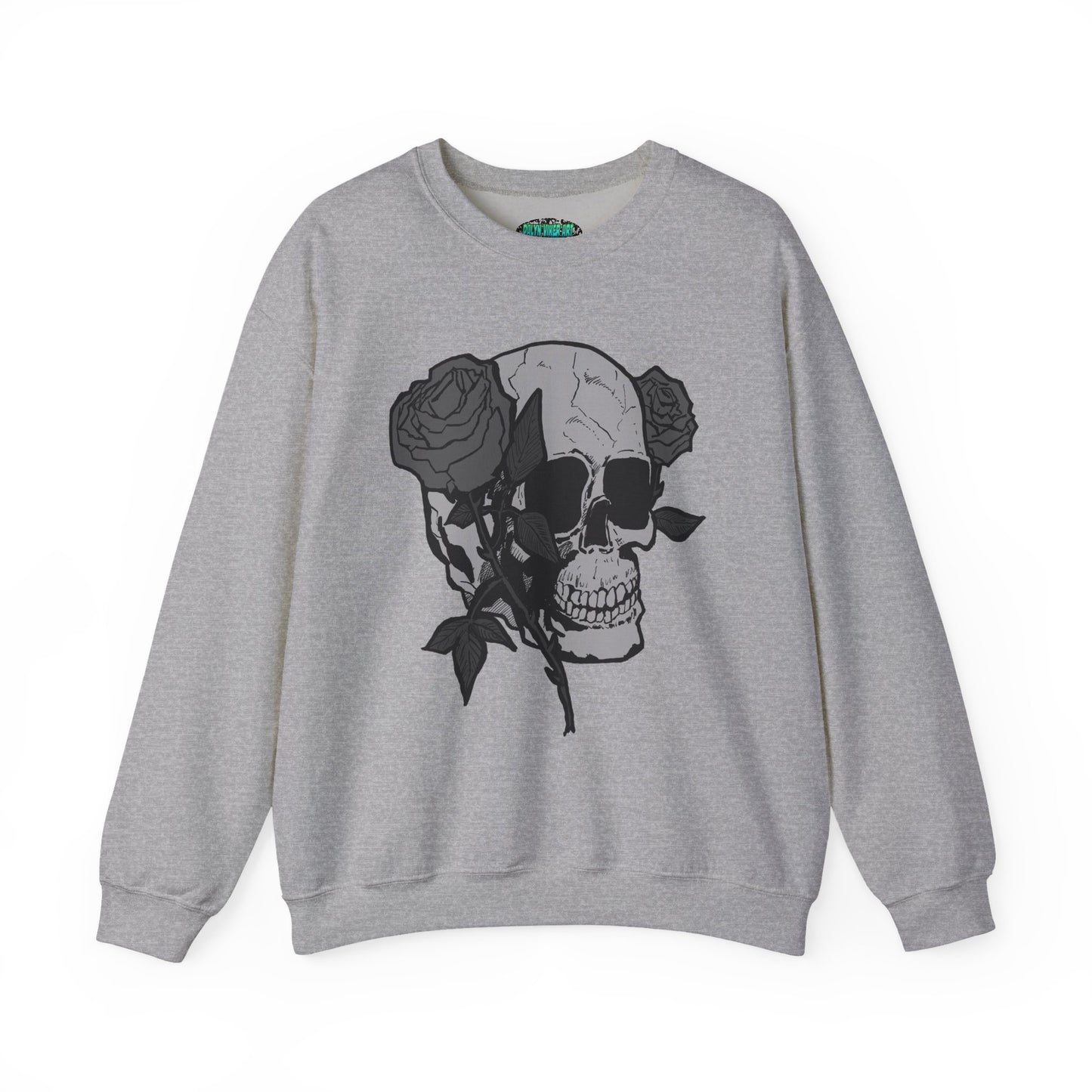 Skull and Roses Crewneck Sweatshirt - Unisex Heavy Blend™