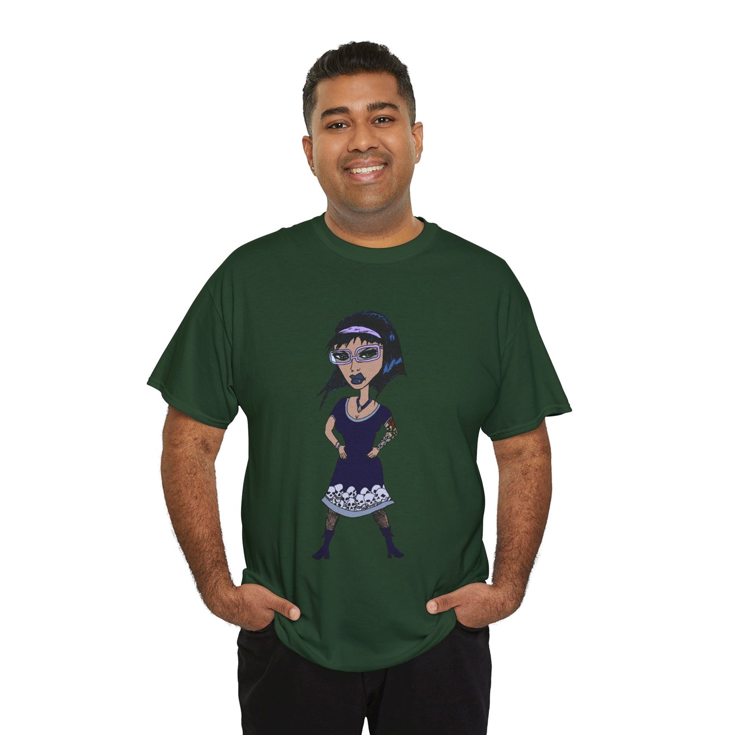 Gothic Doll T-Shirt — Retro Vampire Girl Graphic Tee
