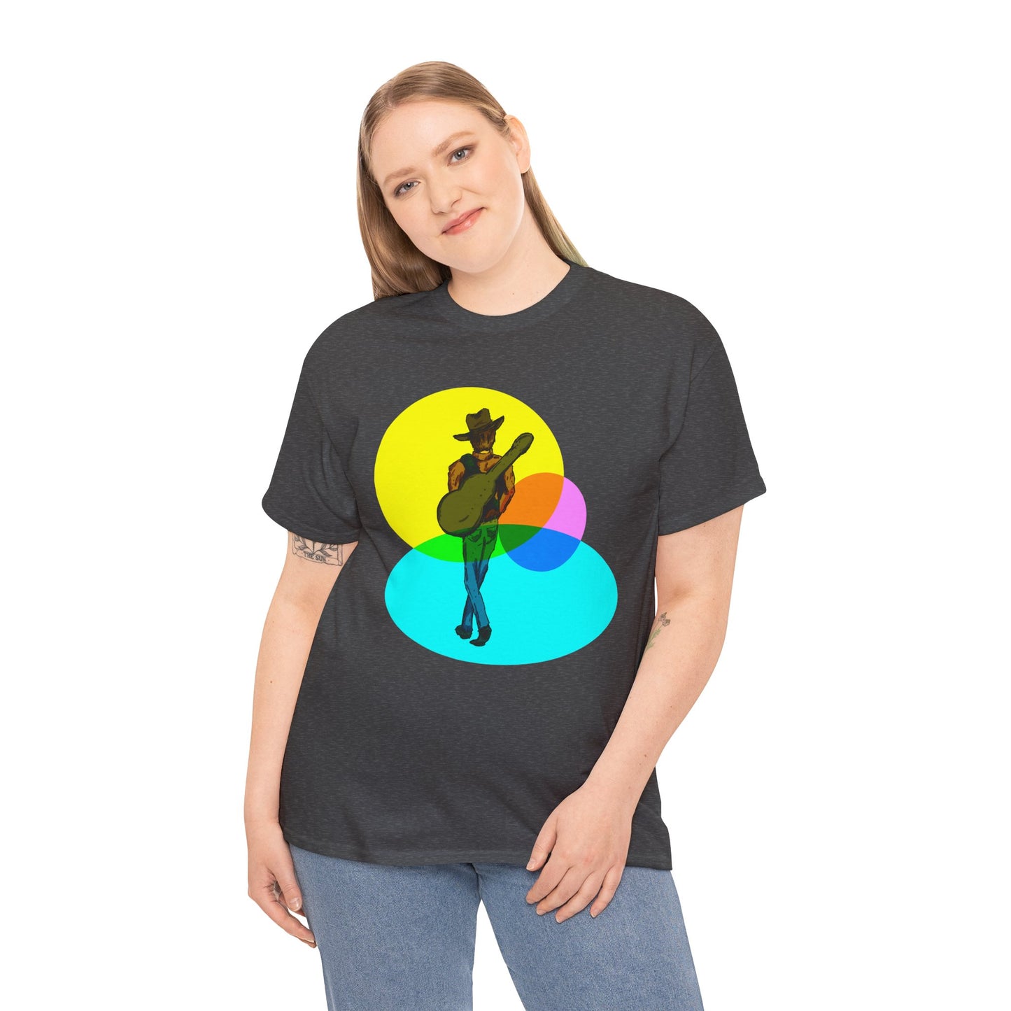 Cowboy Guitar Tee — Colorful Music T‑Shirt