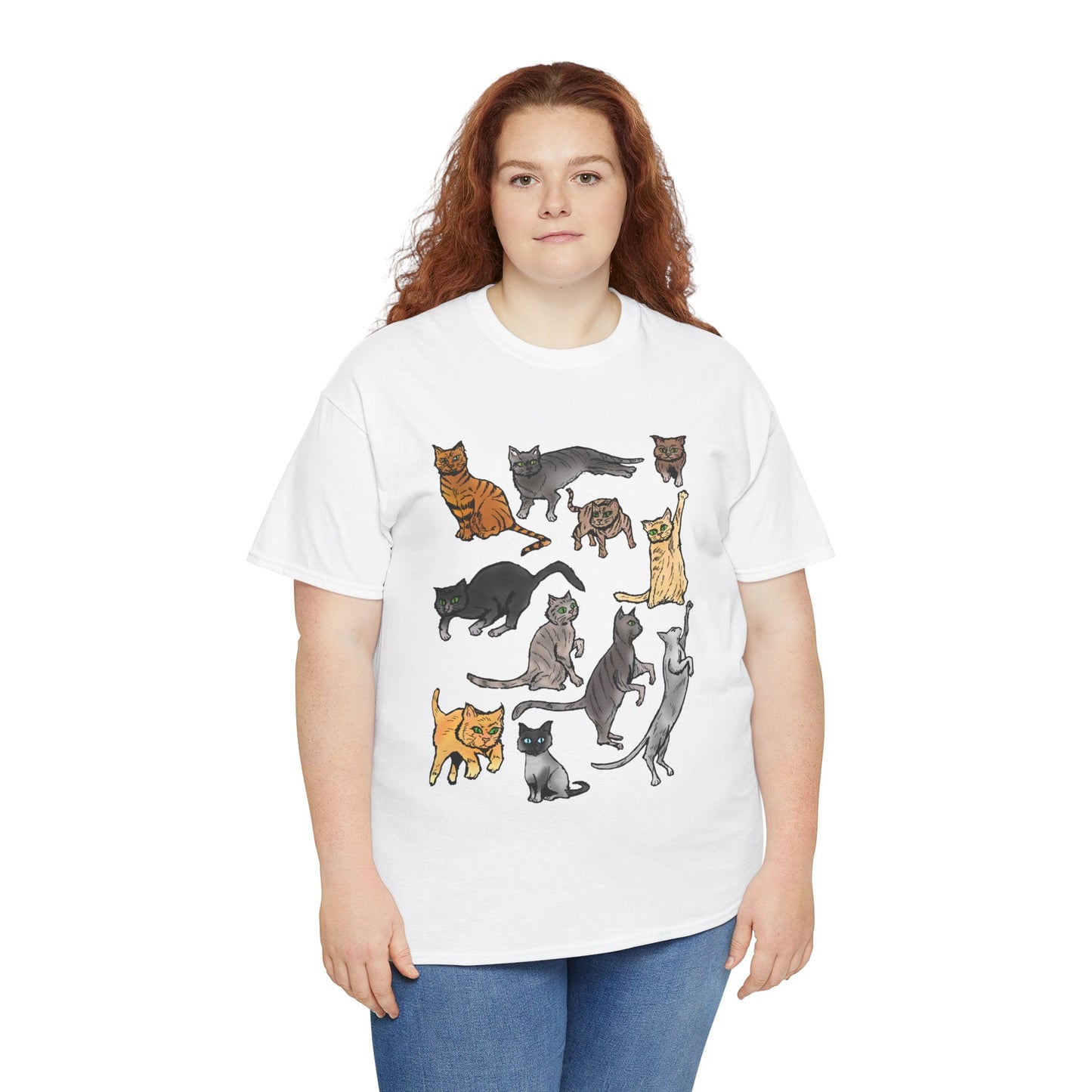 Cats Collage T-Shirt — Cute Cat Illustration Tee for Cat Lovers