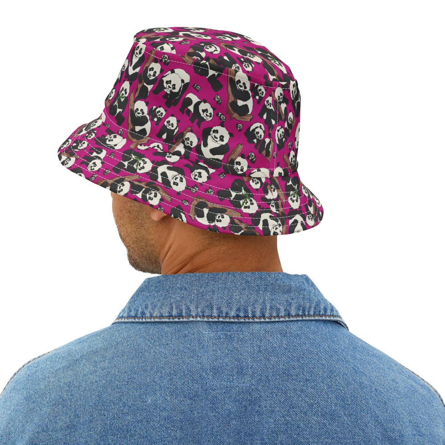 Cute Panda Pattern Bucket Hat, Trendy Summer Accessory, Perfect for Beach Days, Outdoor Festivals, Casual Outings