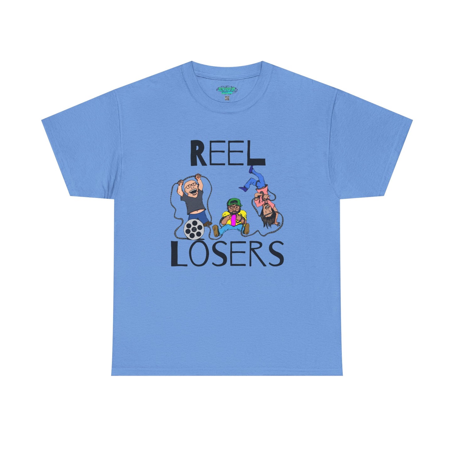 Reel Losers Podcast Unisex Heavy Cotton Tee, Funny Graphic Shirt, Casual Everyday Wear, Gift for Movie Lovers, Humor T-Shirt