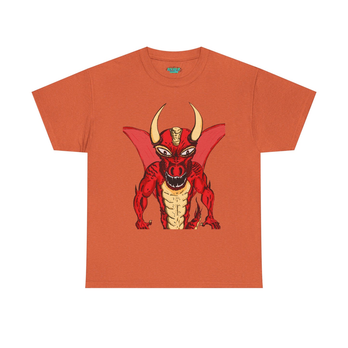 Bold Red Dragon Unisex Heavy Cotton Tee | Graphic Shirt for Anime Fans, Party Wear, Casual Outfit, Gift for Him/Her