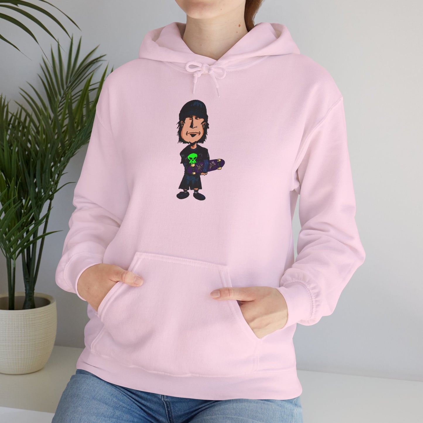 Rude Skater Dude Cartoon Hoodie – Skate Punk Sweatshirt