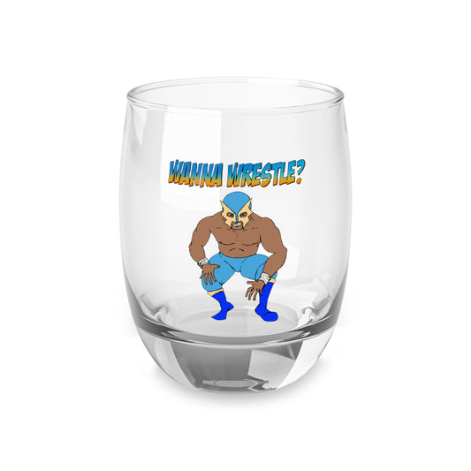 Wanna Wrestle? Whiskey Glass