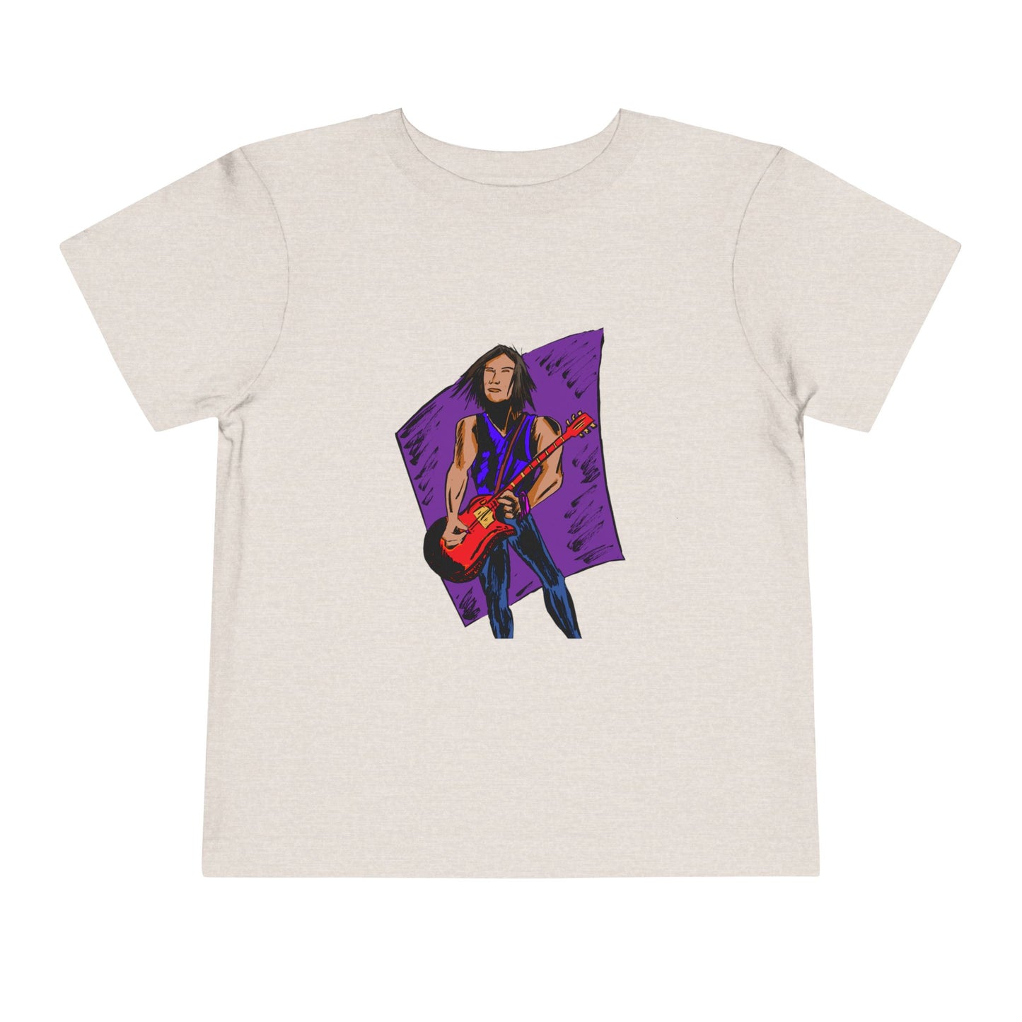 Toddler Tee — Rock Star Guitarist Graphic Kids Shirt