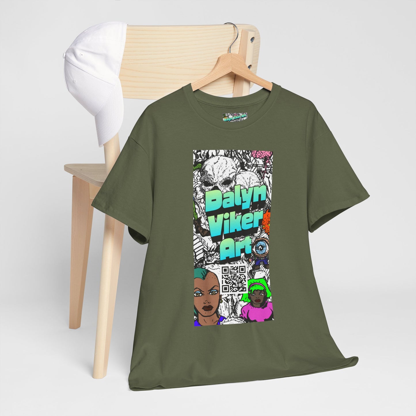 Graphic Art T-Shirt — "Dalyn Viker Art" Vertical Collage Tee