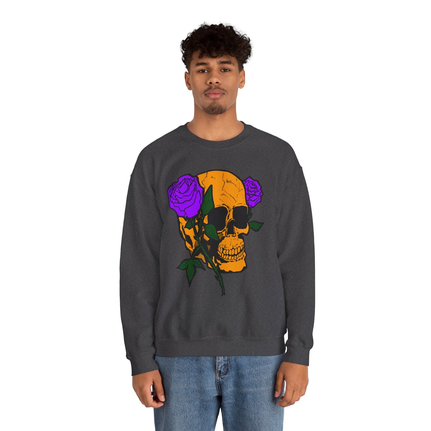 Skull & Roses Sweatshirt - Unisex Heavy Blend™ Crewneck