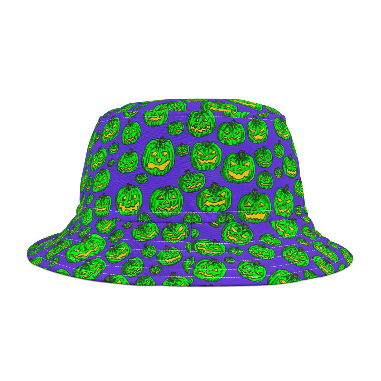 Vibrant Halloween Bucket Hat, Fun Fall Accessory, Trendy Pumpkin Hat, Festival Gear, Unique Costume Hat